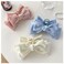 Bowknot Bow Hair Clips for Girls Hair Claws for Women Thin Hair Styling Clips Satin Hair Bows Jaw Clips for Thick Hair Clamp Claw Clips for Long Hair Style Accessories Blue