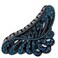Large Hair Claw Clips With Blue Rhinestone 5 Inch Nonslip Leaf Plastic Big Black Jumbo Jaw Clip for Women Strong Hold Thick and Long Hair