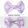 Sparkling 4 Inch Glitter Heart Hair Bows Clips Sequin Bow Alligator Clips Hair Accessories for Girls, Teens, Toddlers（Light Purple）