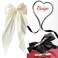 Hair Clip - Hair Bows for Women: 4 Pcs Large Bow Hair Clips with Bowknot Long Tail Tassel Big Bows Ribbons Hair Barrettes for Girls (Black, Red, Beige, Pink)