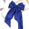 SUSULU Large Hair Bow Clips for Women Red Royal Blue Hair Bows Slides for Girls Satin Hair Barrettes with Long Ribbon Tail,Wedding Birthday Hair Accessories Pack of 2