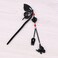 Black Hair Chopsticks Retro Chinese Japanese Hair Pins Butterfly Flower Updo Hair Stick with Tassel Pen Shawl Clips Barrettes Accessories for Women Girl Bun Maker Chignon Holder