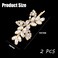 BOYIVI 2 Pieces Wedding Hair Pins Rhinestone Bridal Hair Clips Leaf Hairpin Bridal Crystal Hair Clip Gold Jewelry Barrette for Brides Bridesmaids Flower Girls