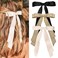 Hair Clip, 3Pcs Satin Bows for Hair - Hair Ribbons for Women in Beige, Black, Champagne