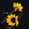 10 Pieces Flower Hair Pins Hair Fork Clips for Women Girls, Bridal Bridesmaids Ponytail Hair Accessories Floral Hairpins Headpieces for Hawaiian Party Wedding Beach Festival (Yellow)