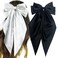 Oversized Hair Bows for Women - Large Hair Ribbon Bowknots, Metal Hair Clips Hair Accessories in White and Black