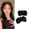 2 PCS Bow Hair Claw Clips Black Satin Bowknot Clip Nonslip Bow Princess Head Elf Ear Hair Side Clip Forehead Bangs Small Hair Claw Clamp Sweet Headdress for Women