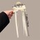 6 PCS Tassel Ribbon Bow-knot Hair Clips with Long Tail for Thin, Thick, Curly Hair - Non-Slip Pearl Jaw Clips Hair Accessories for Women and Girls