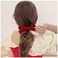 Velvet Bow Hair Clip Red Satin Hair Barrette French Hair Bow Headpieces Winter Bow Barrette Headwear Hair Accessories for Women and Girls Gifts (Short deep red)