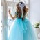 Snowflake Hair Clips Ice Snow Ribbon Big Bow Hair Barrettes Sparkling Frozen Snowflake Princess Hair Bow Christmas Hair Accessory for Princess Dress Up Party Birthday (Blue)