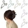 Tobeffect Hair Clip, 6 Pcs Plastic Cute Large Bow Hair Claws, Nonslip Fashion Hair Clips Accessories for Women Teen Girls Gifts