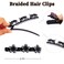 Sparkling Crystal Stone Rhinestone Braided Hair Clips for Women Duckbill Hair Clip Hair Accessories for Styling Sectioning 4Pcs