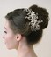 SWEETV Handmade Wedding Hair Comb,Pearl Flower Bridal Hair Clip Hair Accessories for Women Wedding