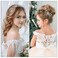 4 Pieces Pearl Crystal Bridal Hair Pins, Elegant Crystal Flower Shape Wedding Hairpin for Bridal Bridesmaid, Hair Piece Accessories for Women Girls