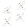 4 Pieces Pearl Crystal Bridal Hair Pins, Elegant Crystal Flower Shape Wedding Hairpin for Bridal Bridesmaid, Hair Piece Accessories for Women Girls