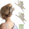 Butterfly Hair Claw Clips for Women, 2Pcs Rhinestone Large Non-Slip Strong Metal Clips for Thick Hair Styling, Hold, and Fashion Hair Accessories