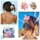 Flower Cute Hair Claw Clips - 4Pcs Nonslip Strong Hold 3 Inch Matte Small Clips for Women and Girls (Pink, Purple, Khaki, Blue)