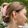 CAKURE Hair Claw Clips Pink Hair Catch Barrettes Medium Non Slip Jaw Hair Clips Hair Accessories for Women and Girls (2 PCS)