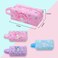 Cartoon Cosmetics Makeup Bag with 2 Hairpins and 2 Hair Ties Travel Bag Kawaii Hair Clips Hair Bands for Girls Women Hair Accessoaries