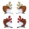 WLLHYF 4PCS Christmas Hair Clip, Cute Xmas Reindeer Antler Hairpin Girl Women Hair Clips Xmas Hair Barrettes with Pom Balls Deer Ear Hair Accessories Festive Party Cosplay Gifts