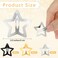 12PCS Metal Star Snap Hair Clips, 1.6 Inches Star Hair Clips for Kids Girls and Women, Silver/Gold/Black Star Snap Hair Barrettes, Non Slip 2000s Y2K Star Cute Snap Hair Accessories
