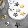 12PCS Metal Star Snap Hair Clips, 1.6 Inches Star Hair Clips for Kids Girls and Women, Silver/Gold/Black Star Snap Hair Barrettes, Non Slip 2000s Y2K Star Cute Snap Hair Accessories