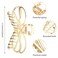 4.5 Inch Metal Bow Claw Hair Clips - Cute Bowknot Hair Jaw Clips with Strong Hold for Thick and Thin Hair - 2 Pcs, Gold &amp; Silver
