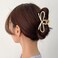 4.5 Inch Metal Bow Claw Hair Clips - Cute Bowknot Hair Jaw Clips with Strong Hold for Thick and Thin Hair - 2 Pcs, Gold &amp; Silver