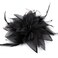 Sibba Flower Hats Clips Hairpin Barrettes Rose Hair Dress Accessories Black Pin Floral Feather Women Girls Dresses For Travel Wedding Prom Party (Flower Stamens Style)