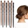 Wooden Sticks Hair Chopstick 8PCs,Bamboo Shape Long Hair Sticks,Wood Hair Chopsticks Hair Holders,Women Hair Pins Buns,Classical Hairpin Hair Accessories Decorative Hair Holder for Women