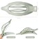 Flat Hair Clip 6 pcs Lay Down Claw Clips Hair Accessories for Women - Gloss