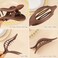 Flat Hair Clip 6 pcs Lay Down Claw Clips Hair Accessories for Women -Transparent