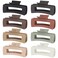 4.1 Inch Large Hair Clips 8 Pcs Square Claw Clips for Thick Hair Big Hair Claw Clips Acrylic Banana Jaw Clips Hair Accessories for Women and Girls -Basic