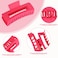 4.1 Inch Large Hair Claw Clips 8 Pcs Rectangle Big Hair Clips for Thick Hair Nonslip Claw Clips Acrylic Banana Jaw Clips Hair Accessories for Women and Girls (Dopamine)