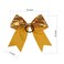 Metallic Sequin and Holographic 8 Inch Cheer Bow Cheerleader Cheerleading Jumbo Cheer Bow Hair Tie(Gold Sequin)