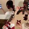 6 Pcs Cherry Bow Hair Clip Rhinestone Velvet Alligator Clips for Women Girls Teen Ponytail Hair Accessories Red Fruit Hair Barrettes