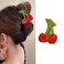Cherry Hair Accessories: Acetate Fruit Small Claw Clips for Women's Party Styling