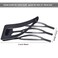 Chinco 24 Pcs Double Grip Hair Clips Metal Snap Clips Women Barrettes for Hair Making, Salon Supplies(Gun Black,2 Inch)