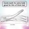 Chinco 24 Pcs Double Grip Hair Clips Metal Snap Clips Women Barrettes for Hair Making, Salon Supplies(Silver,2 Inch)