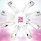 Chinco 24 Pcs Double Grip Hair Clips Metal Snap Clips Women Barrettes for Hair Making, Salon Supplies(Silver,2 Inch)