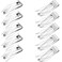 Chinco 24 Pcs Double Grip Hair Clips Metal Snap Clips Women Barrettes for Hair Making, Salon Supplies(Silver,2 Inch)