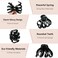 MAORULU Big Claw Hair Clips for Women and Girls, Strong Hold, 6 Packs (Black, Clear, Tortoise)