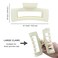 Large Banana Hair Claw Clips - Strong Hold for Thick, All Hair Types, Women and Girls (Beige 1, Hair Clips Style)