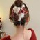 Christmas Hair Claw Clips for Women Red Plaid Bows Hair Clips White Plush Claw Clips with Bells Tassel Christmas Hair Clip Nonslip Winter Hair Accessories Xmas Hair Decoration for Thin Thick Hair