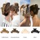 SuPoo Large Hair Clips 4.7" for Thick Hair, Strong Hold Banana Claw and Jumbo Jaw Clips, Cute Big Hair Clips for Women, Hair Styling Accessories, Matte Finish, 4 Count