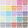 Cinaci 100pcs in 25 Candy Colors 5cm/2" Glitter Metal Snap Hair Clips Non-slip Hair Barrettes Bang Holders for Baby Girls Toddlers Kids Teens