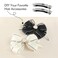 Cinaci 20 Pack 8cm/3" Simple Plain Blank DIY Caft Silver Metal French Hair Barrettes with Black Leather Cover Snap Hair Clips Clasps for Women Girls Teens Hair Accessories (3 Inch)