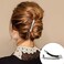 Cinaci 20 Pack 8cm/3" Simple Plain Blank DIY Caft Silver Metal French Hair Barrettes with Black Leather Cover Snap Hair Clips Clasps for Women Girls Teens Hair Accessories (3 Inch)