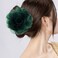 Cinaci 4 Pack Large Red Yellow Green Black Rose Flower Plastic Hair Claws Clips Big Chiffon Flower Bows Jaw Barrette Clamps Floral Ponytail Holder Bun Decorative Fancy Hair Accessories for Women Girls