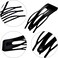 32 Pieces Hair Clips Set - 3 Prong Double Grip Metal Barrettes, Hair Comb Accessories for Women, Girls Hair Accessories (Black)